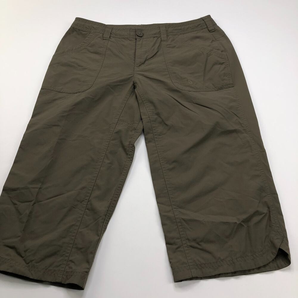 The North Face 6 (Fit 32W 19L) Hiking Outdoor Capri Nylon Capri Pants Brown